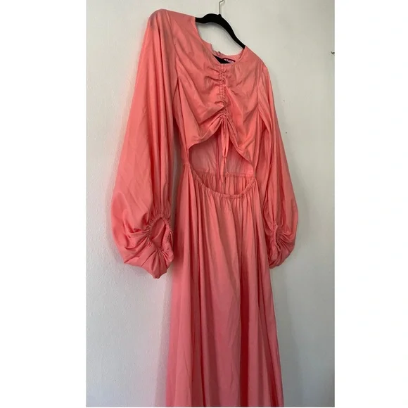 STAUD Tangier Ruched Front Maxi Dress S - Picture 9 of 13